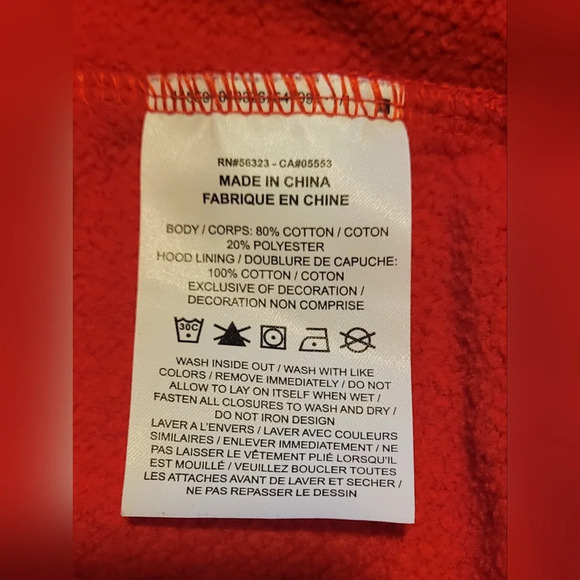 NIKE full zip hooded sweatshirt, logo front & back red white navy mens XLG 90s - Picture 9 of 11